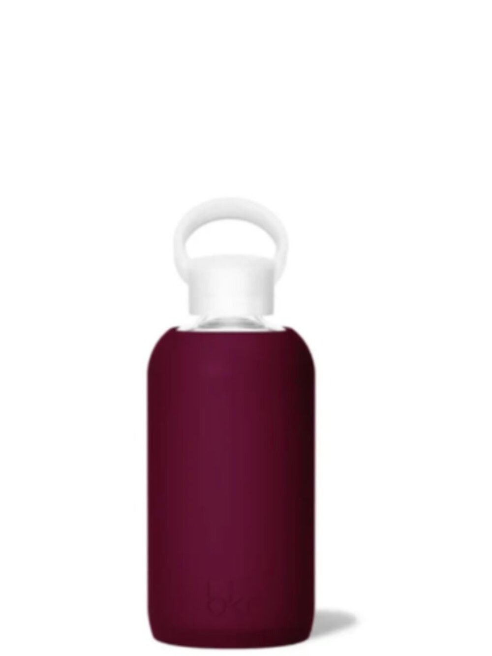 BKR Glass Water Bottle Valentina Burgundy Red Little 16oz/500ml